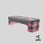 adjustable workout aerobic stepper 3D model