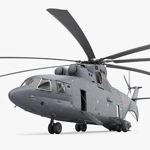 Russian Heavy Transport Helicopter Mi-26 Rigged