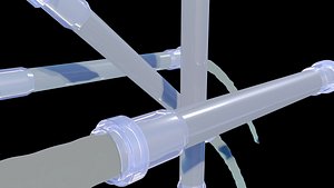 liquid  pipes animation 4pack abc liquid 2 3D model