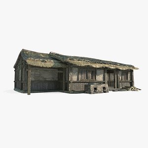 Asian ancient architecture thatched cottage farmhouse