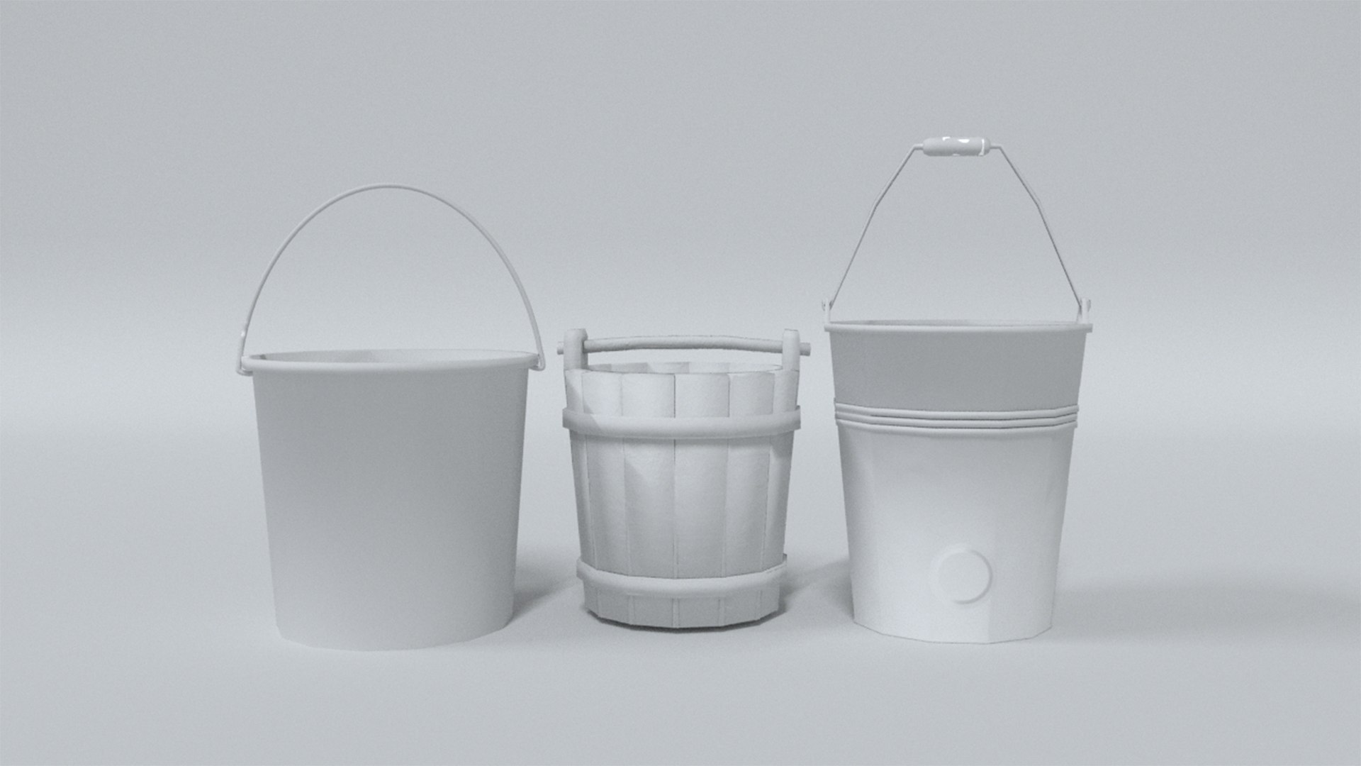 3D Bucket Set - TurboSquid 1994976