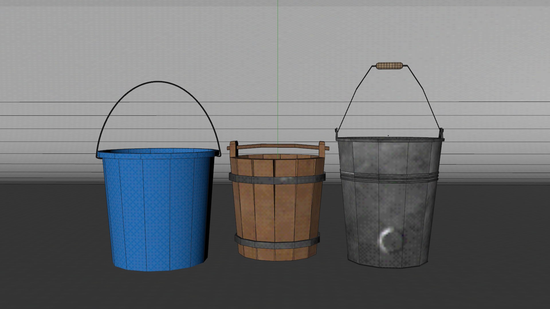 3D Bucket Set - TurboSquid 1994976