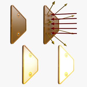 3d model of road delineator light effects