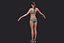 female athlete ging 3d max