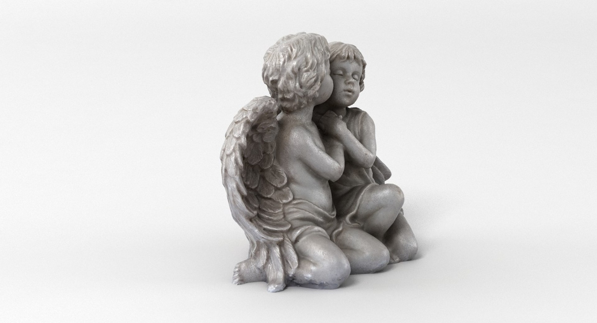 Angel Statuette Realistic 3d Obj