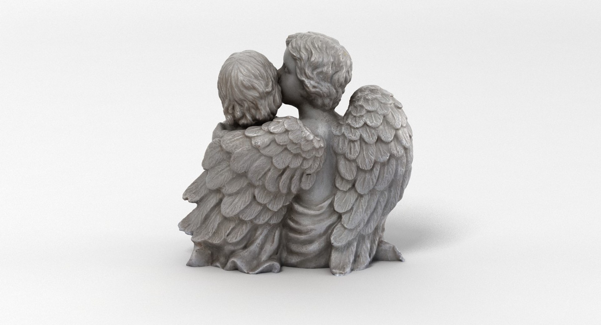 Angel Statuette Realistic 3d Obj