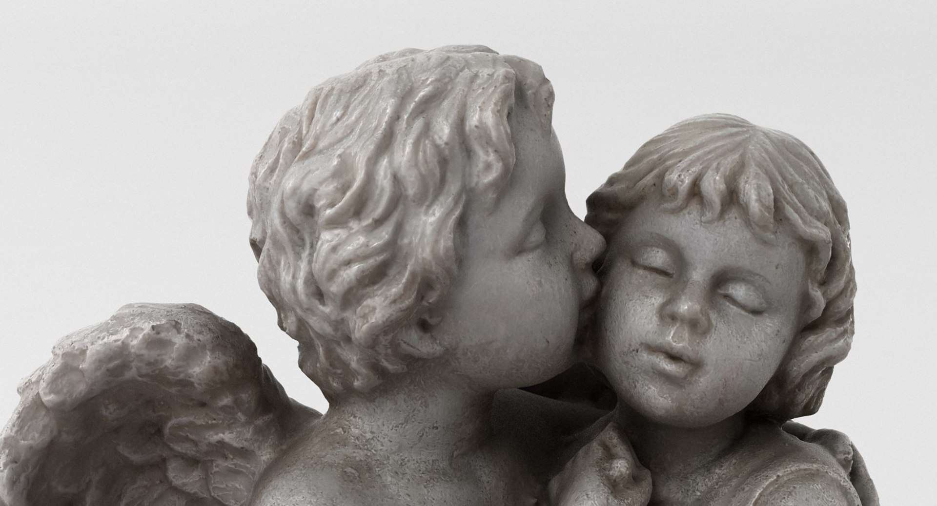Angel Statuette Realistic 3d Obj