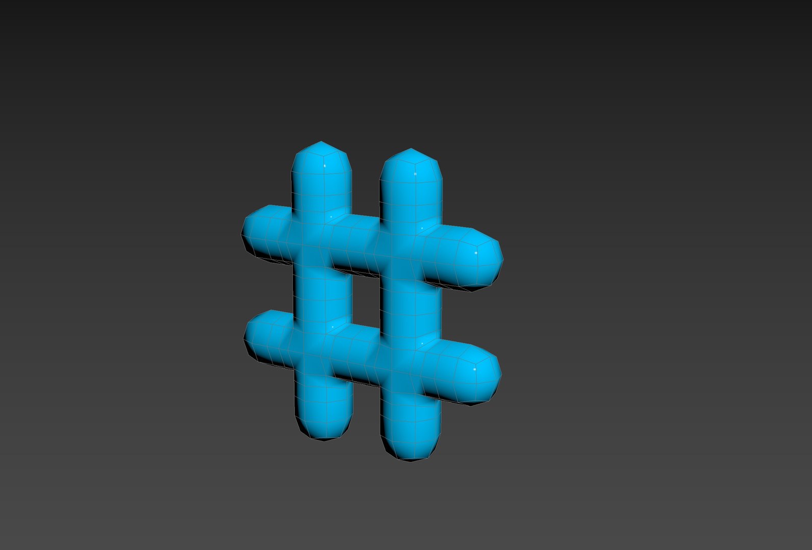 Hash Symbol 3D Model - TurboSquid 2222059