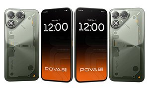 Tecno Pova 8 5G India Terminal Green 3D model