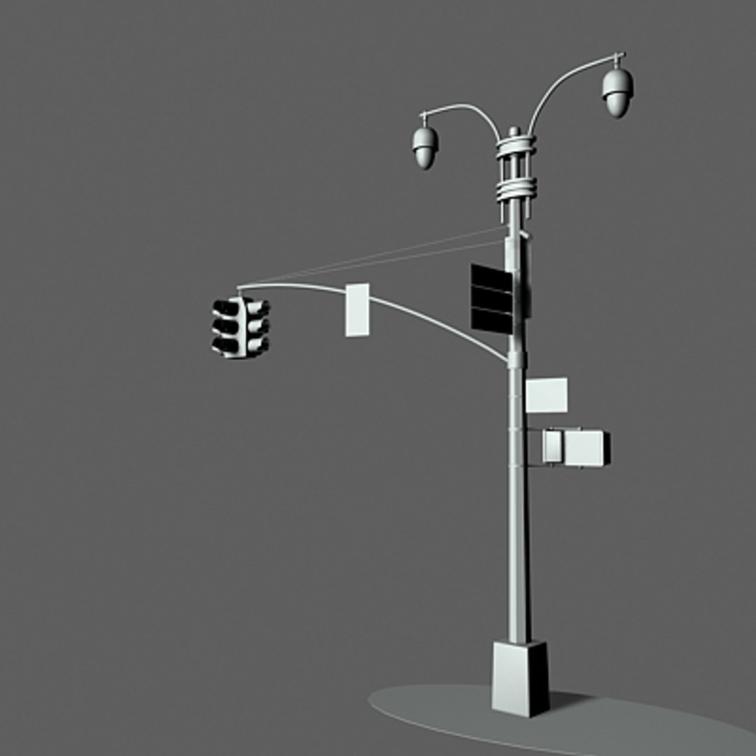 3d lamp post model