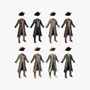 3D 08 Cowboy Outfits A - Character Fashion Design