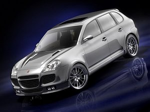 porsche cayenne 2005 turbo 3d model