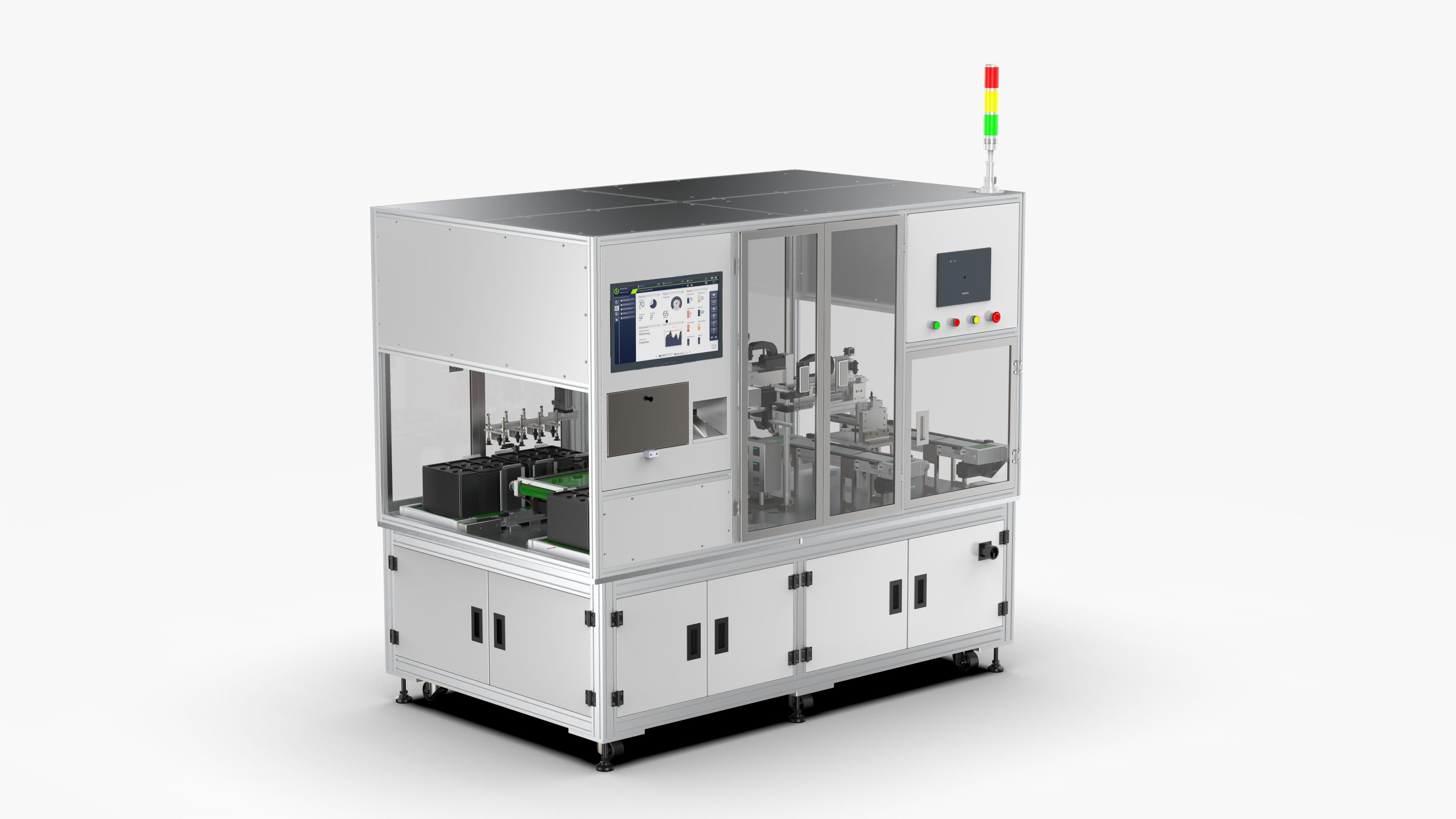 modelo 3d Máquina automática de medición de voltaje y espesor lateral ...