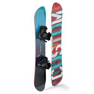 Snowboard with Boots 3D model