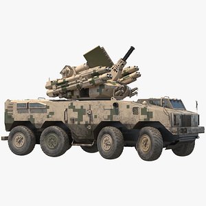 Surface to Air Missile System Used Rigged for Cinema 4D