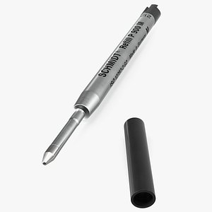 Black Ballpoint Pen Refill 3D