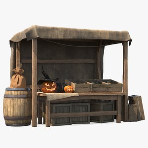 Medieval Market with Pumpkins