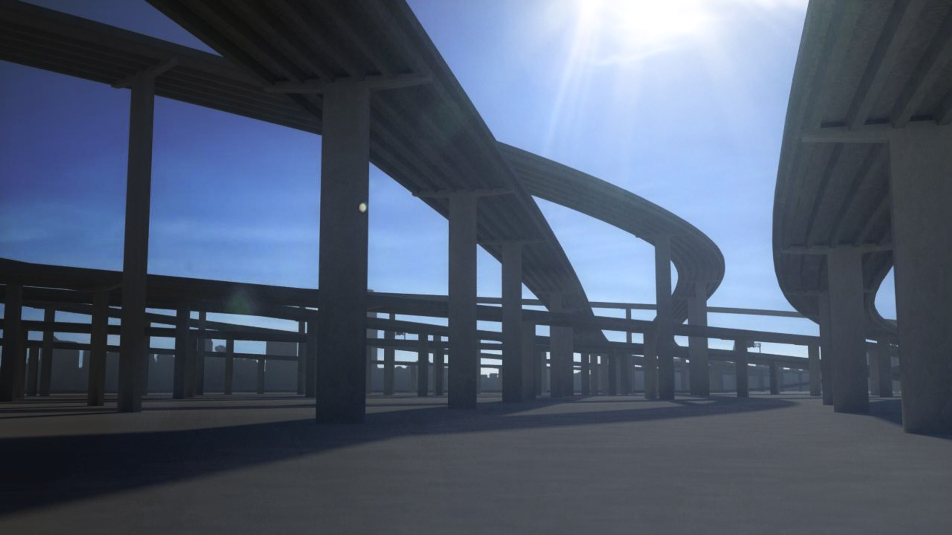 3D Freeway Roads Street - TurboSquid 1339732