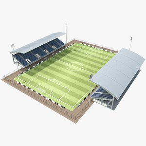 3D model Soccer field 02