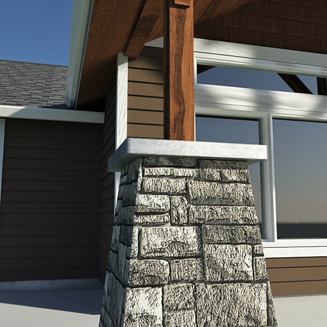Cabin Rambler Home 3d Model