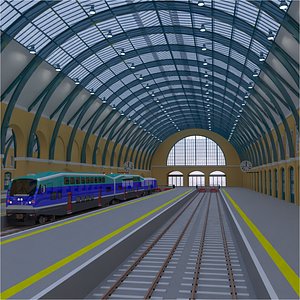 Kings Cross station with BiLevel train