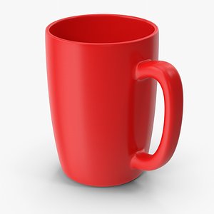 3D Red Coffee Mug