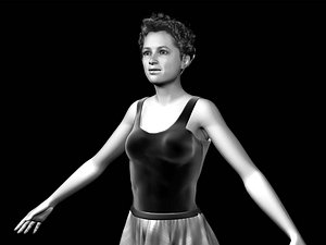 3d model realistic lady