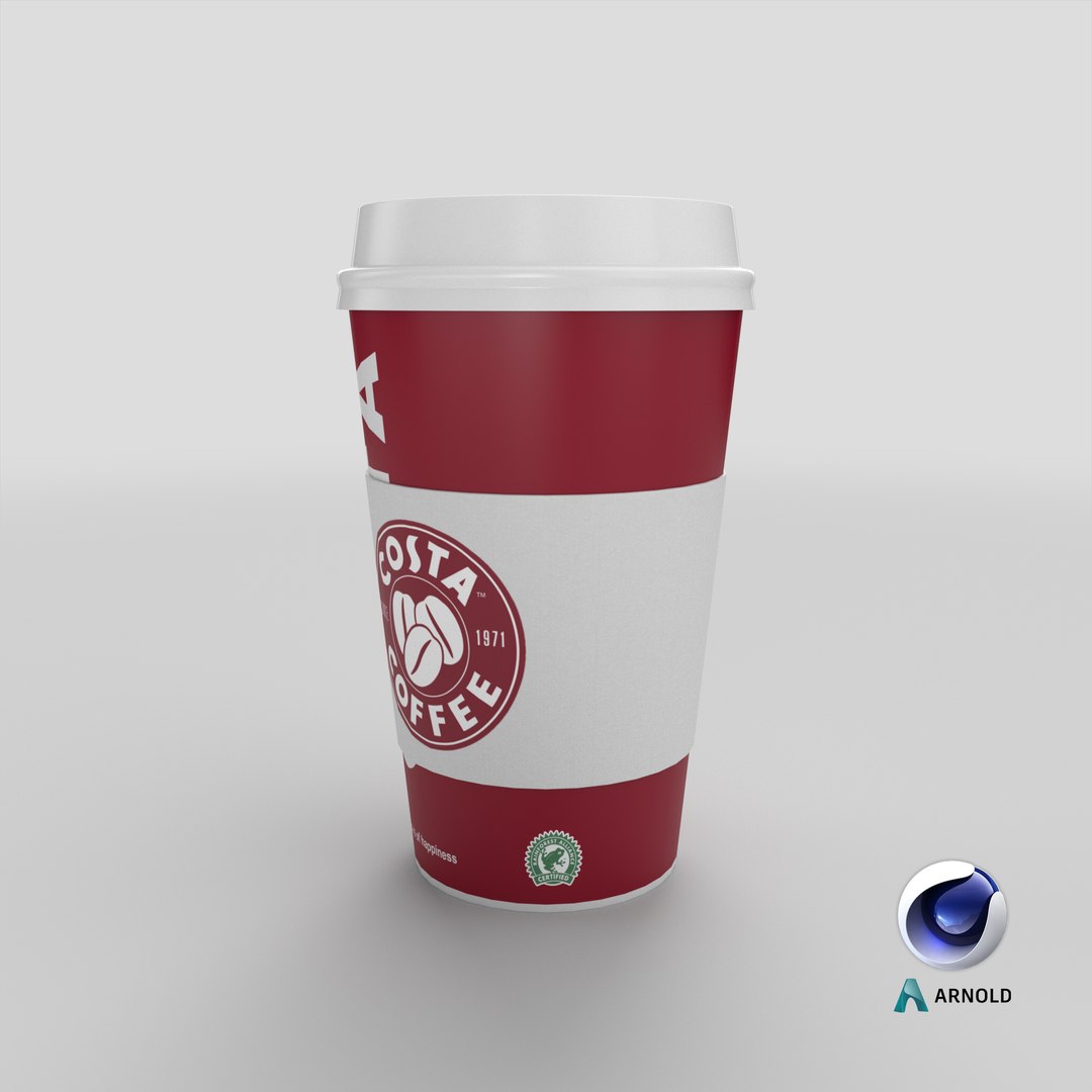 Costa Coffee Paper Cup 3D model - TurboSquid 1939835
