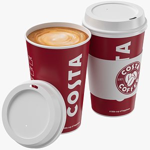 Costa Coffee Paper Cup 3D model