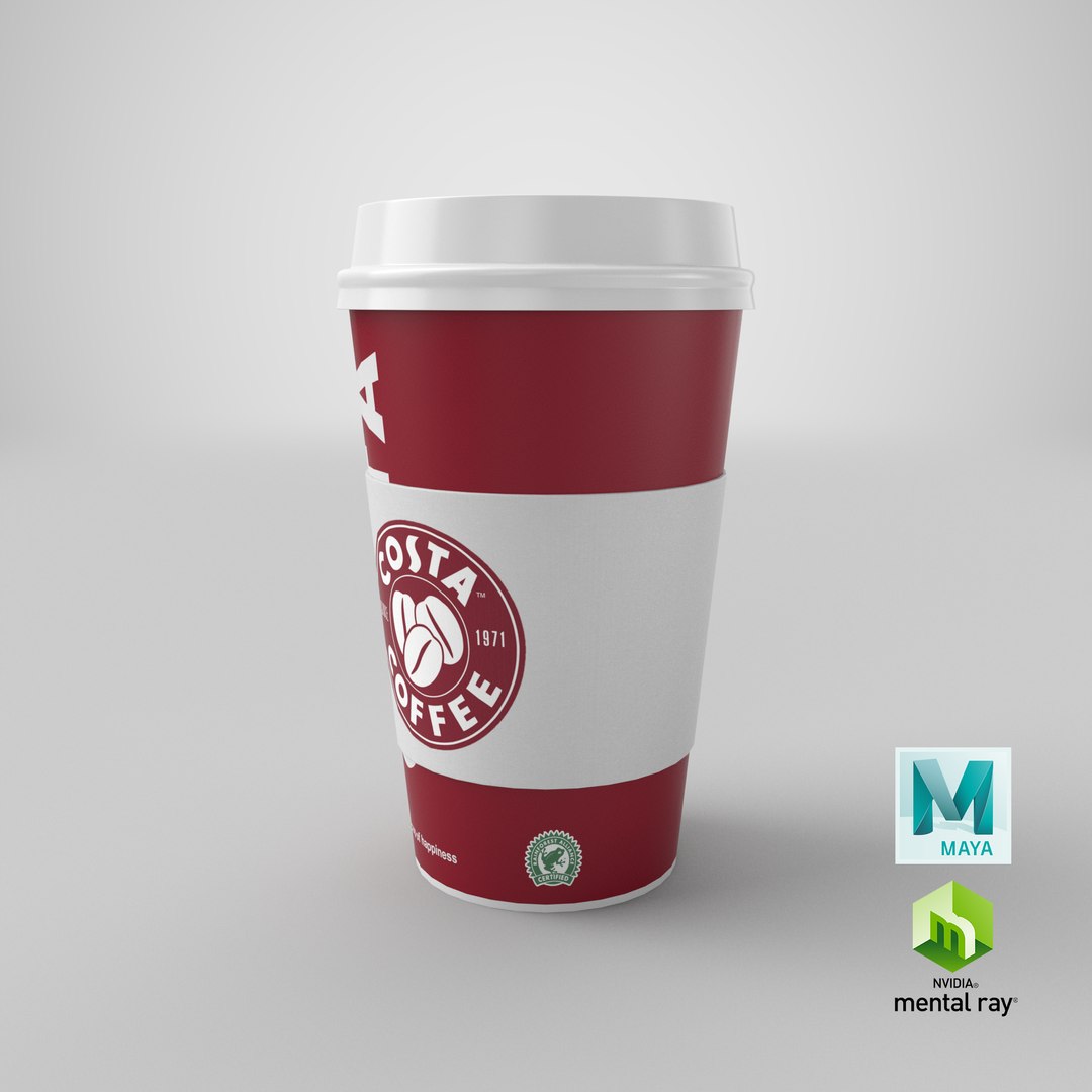 Costa Coffee Paper Cup 3D model - TurboSquid 1939835