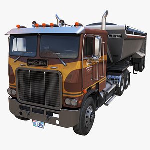 Freightliner Powerliner dump trailer 3D model
