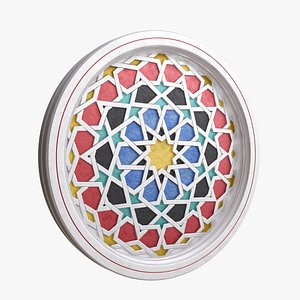 Colorful Five-fold Islamic Geometrical Design