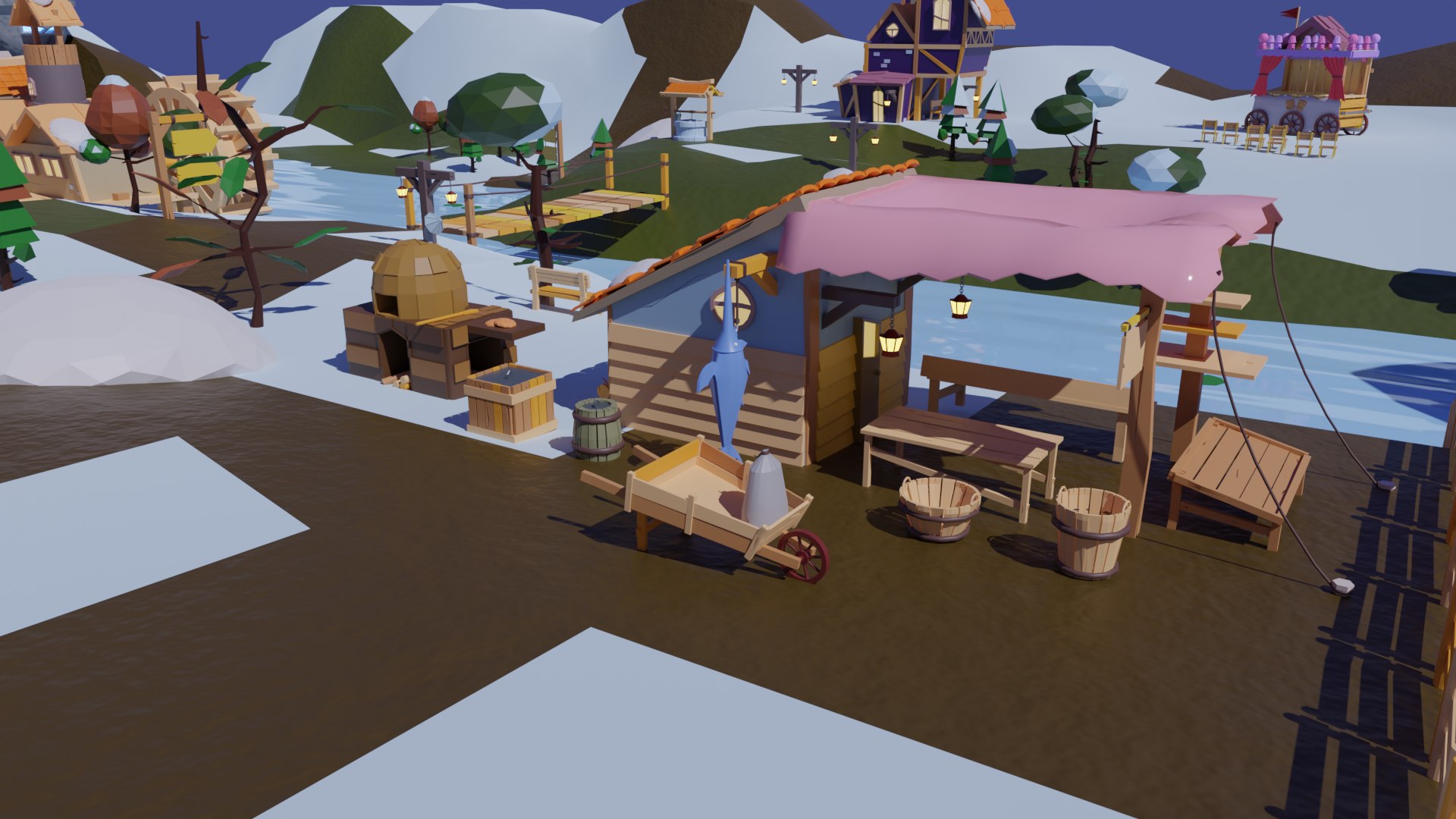 3D Model Village Pack-Flexible Modular - TurboSquid 2115414