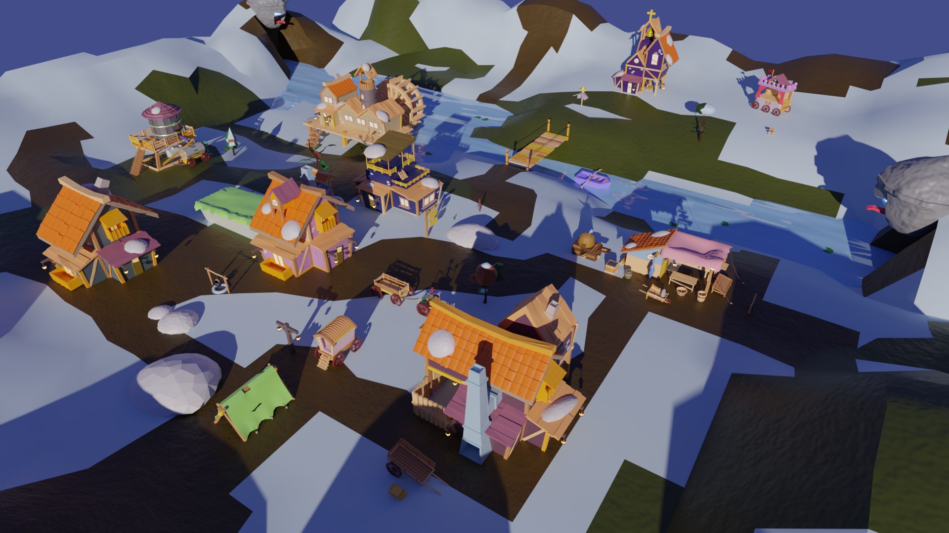 3D model Village Pack-Flexible Modular - TurboSquid 2115414