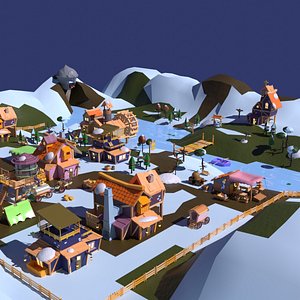 3D model Village Pack-Flexible Modular