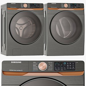 3D model Samsung Washing Machines and Dryer- WF50BG8300AVUS - DVE50BG8300VA3