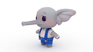 3D Toy elephant cartoon