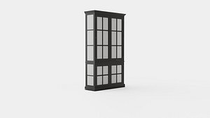 Seethrough display cabinet black 3D model