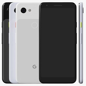 3D Google Pixel 3a All Colors