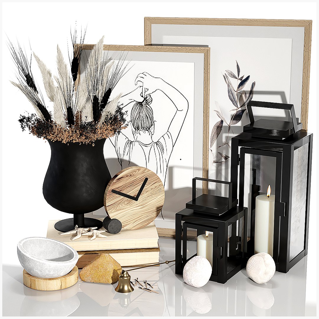 Decorative Set 04 3D Model - TurboSquid 2255544