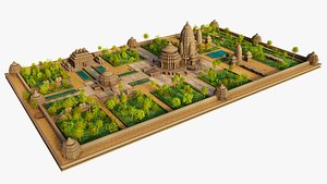 3D Kornak temple Sun complex model