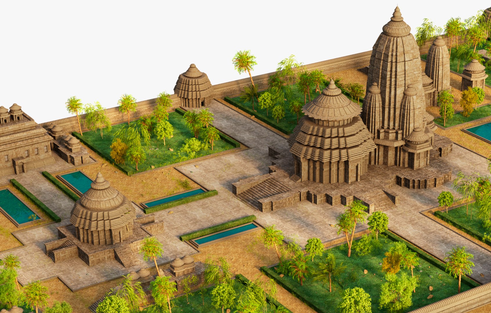 3D Kornak Temple Sun Complex Model - TurboSquid 2323375