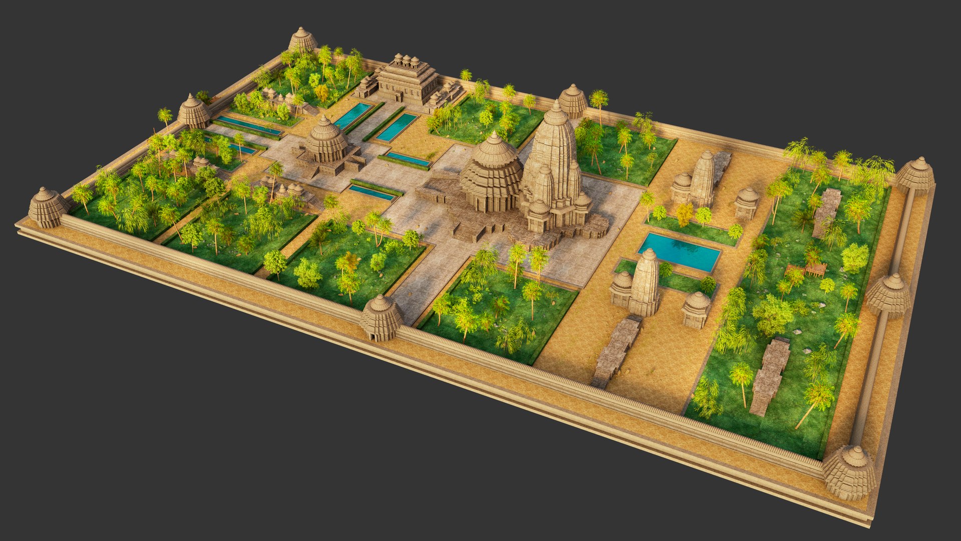 3D Kornak Temple Sun Complex Model - TurboSquid 2323375