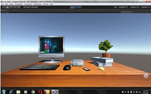 3D model wooden table