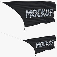 Black Huge Aerial Banner Mockup