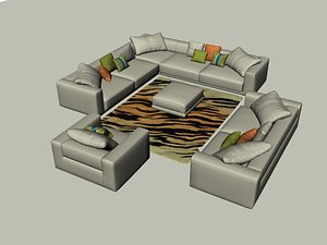 sofa carpet 3D model