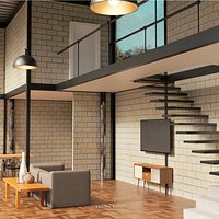 Living Room - Industrial Loft