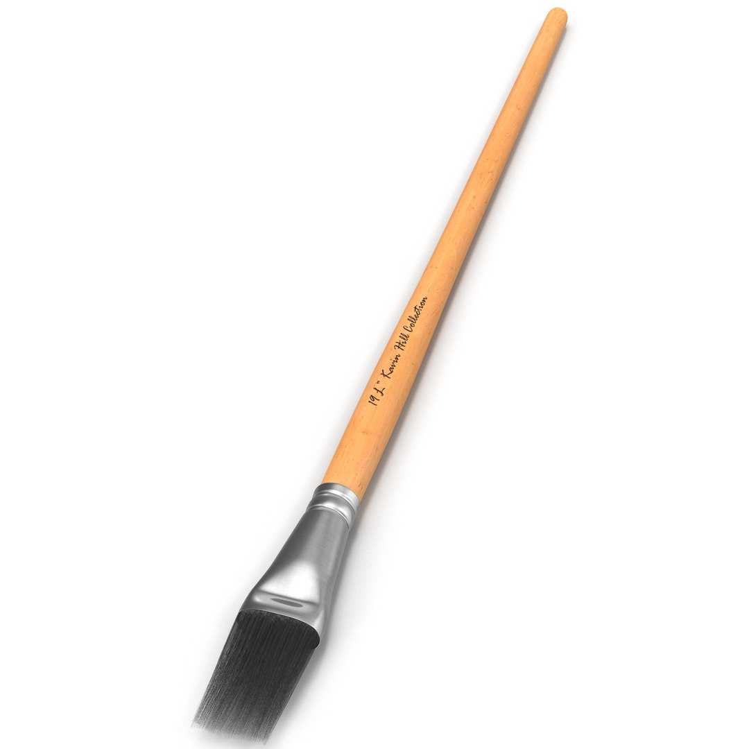 Paint Brush Flat 4 3D Model 3D model preview