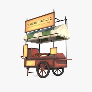 Roadside car stall 3D model