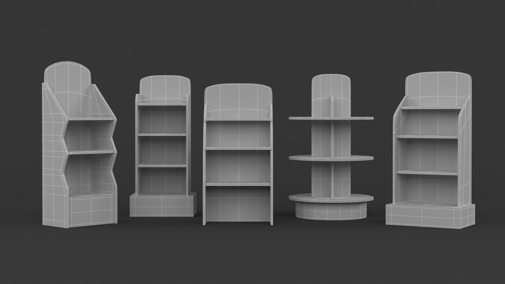 3D Empty Retail Shelves Model - TurboSquid 1802567